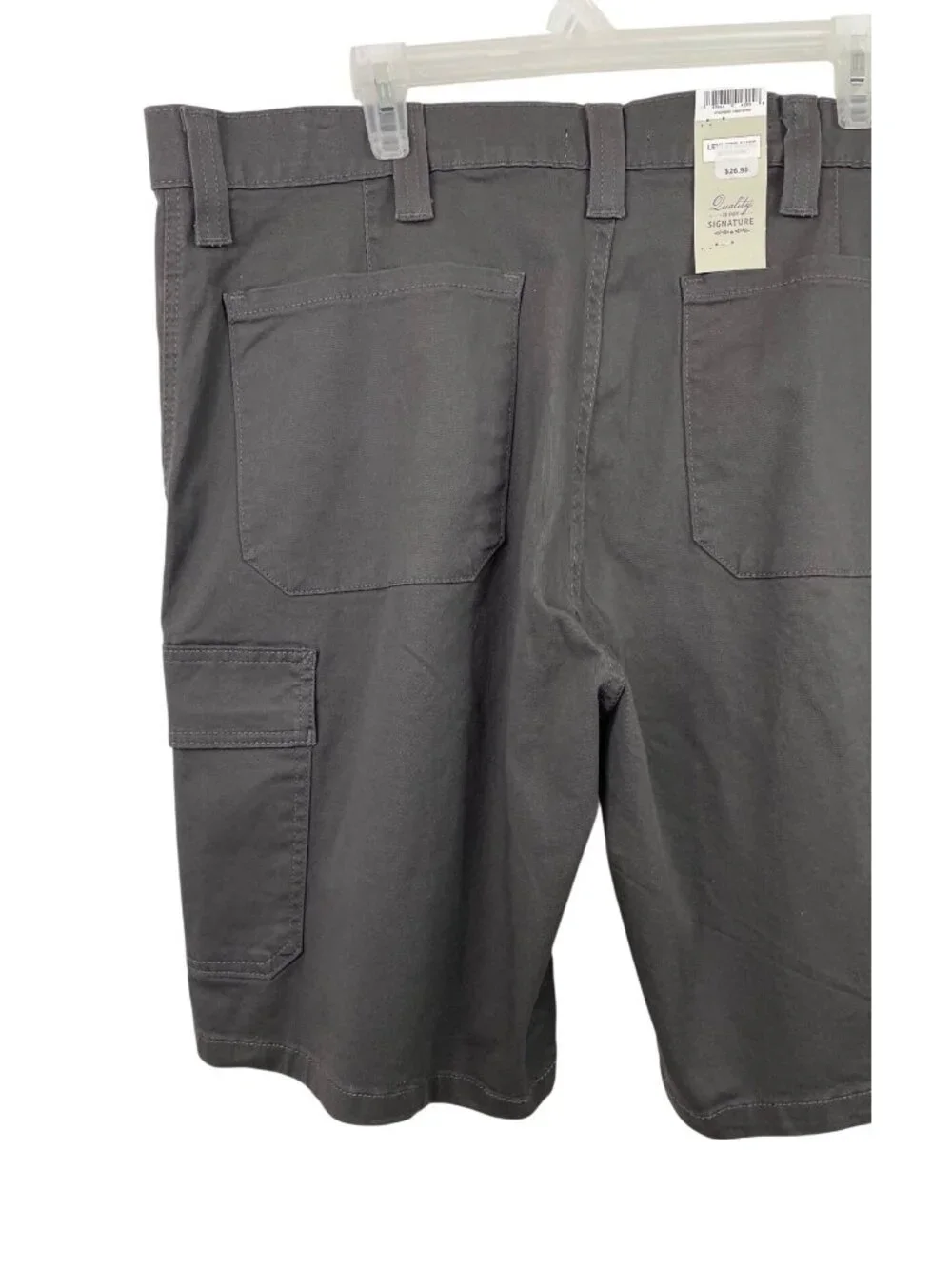 Levis Strauss Signature Mens Size 40 Gray Essential Cargo Shorts